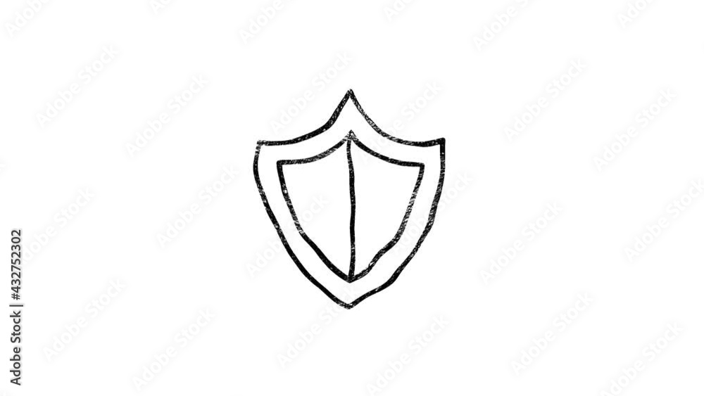 Cyber security hand draw icon on dark background. Security concept. Motion graphics. Cyber security hand draw icon on dark background. Security concept. Motion graphics.