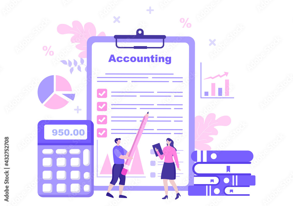 Financial Management or Accounting Vector Illustration For Increase Income, Economic Analysis, Finance Statement And Budget Concept Financial Management or Accounting Vector Illustration For Increase Income, Economic Analysis, Finance Statement And Budget Concept