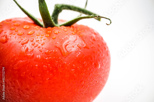 Delicious rispen tomatoes, isolated on white background photo