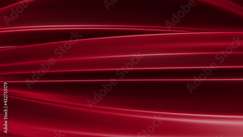Red cloth 3d render waves 