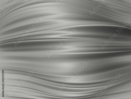 Grey cloth 3d render waves 