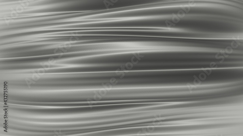Grey cloth 3d render waves 