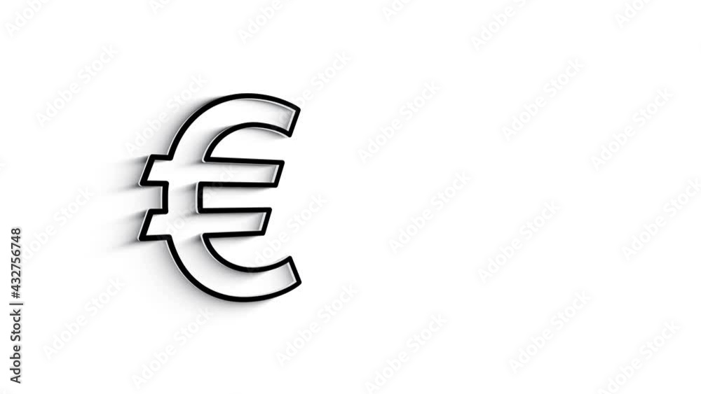 Money, finance, payments. Finance 3D shadow icon design. outline web icon. Motion graphics.