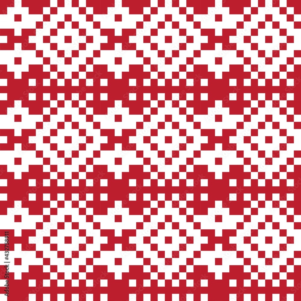 Christmas Fair Isle Seamless Pattern Background