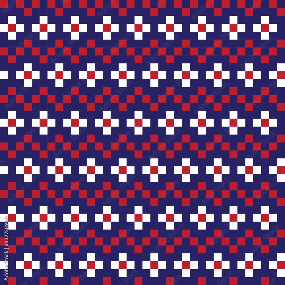 Fototapeta premium Christmas Fair Isle Seamless Pattern Background