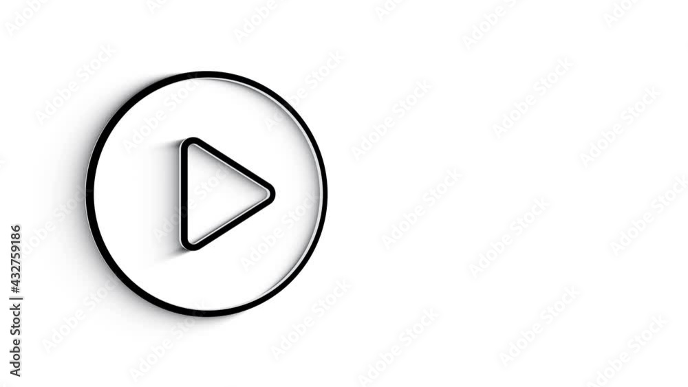 Technology 3D shadow icon on white background. Information technology. Motion graphics. Technology 3D shadow icon on white background. Information technology. Motion graphics.