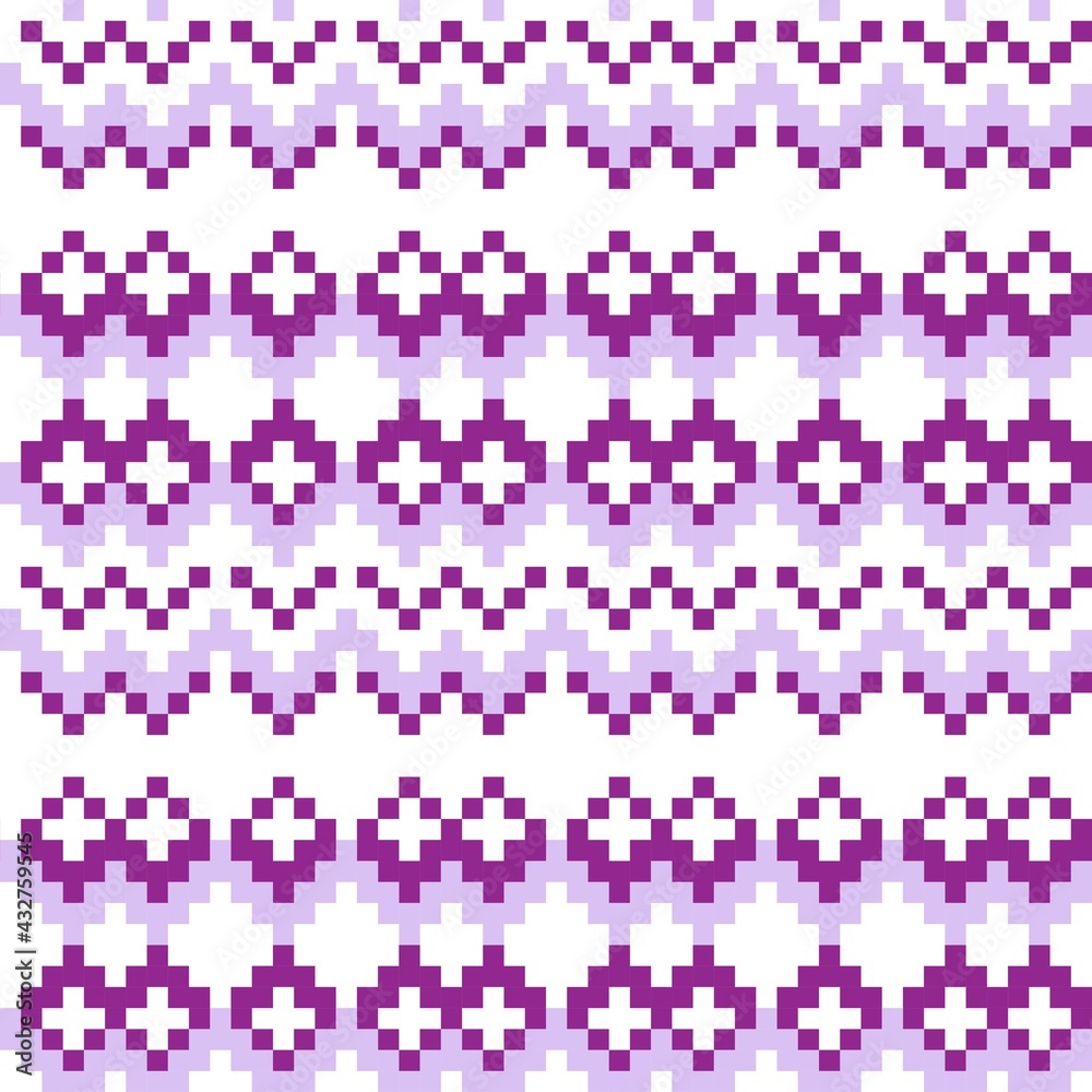 Purple Christmas Fair Isle Seamless Pattern Background Purple Christmas Fair Isle Seamless Pattern Background