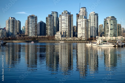 Vancouver skyline. Yaletown from False Creek.   British Columbia. Canada.