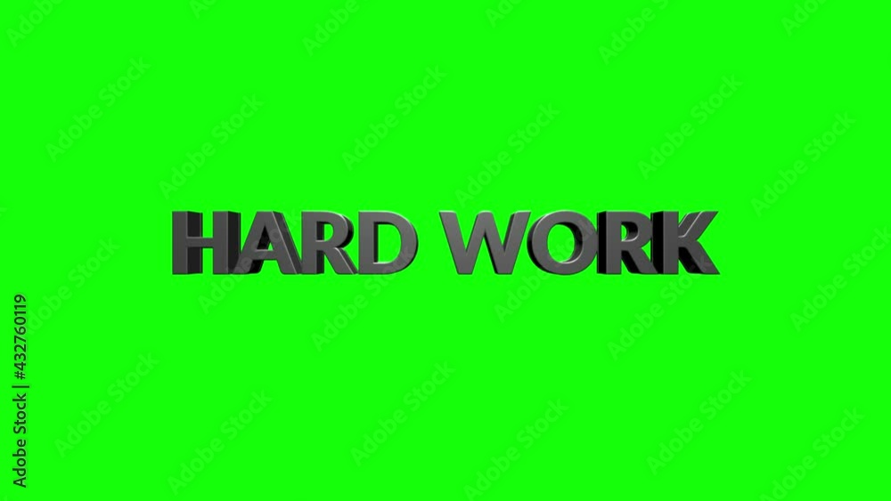 Hard work text animation. Gold word on a white background. 4k and Full HD resolutions. Perfect for invitations, social media, intros and outros Hard work text animation. Gold word on a white background. 4k and Full HD resolutions. Perfect for invitations, social media, intros and outros