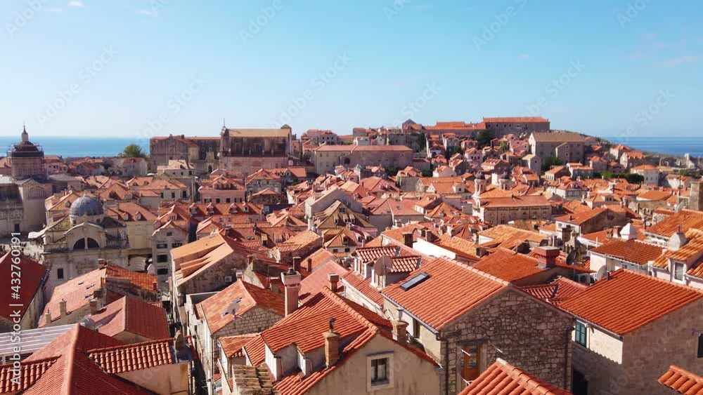 The old city of Dubrovnik, a UNESCO city on the Adriatic Sea in Croatia The old city of Dubrovnik, a UNESCO city on the Adriatic Sea in Croatia