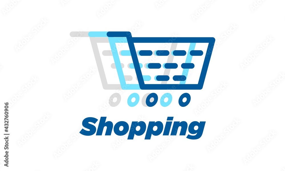 Fast shopping trolley vector icon Fast shopping trolley vector icon