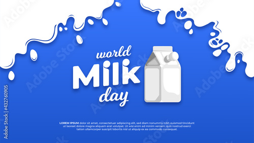 Flat World Milk Day Background