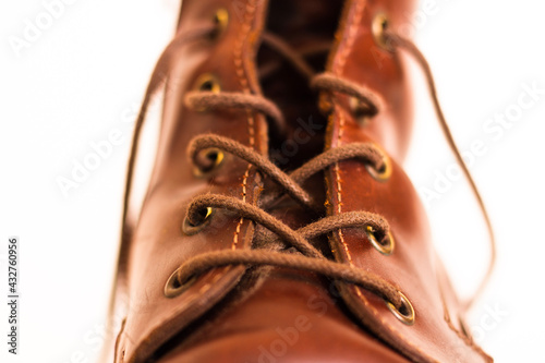 brown boot close up