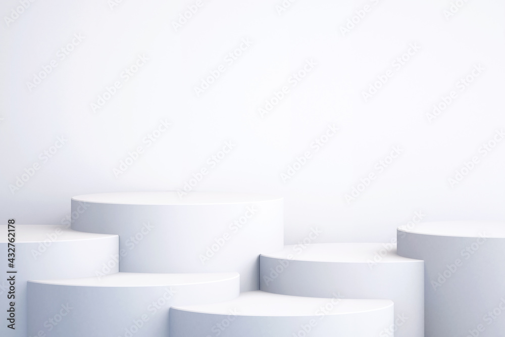 3d background for mock up podium for product presentation, white background, 3d rendering 3d background for mock up podium for product presentation, white background, 3d rendering
