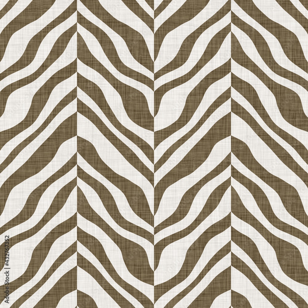 Seamless funky wavy chevron strip pattern. Optical effect or tribal ethnic geometry design. Dimensional folded wave effect. High quality illustration. Seamless repeat raster jpg pattern for print. Seamless funky wavy chevron strip pattern. Optical effect or tribal ethnic geometry design. Dimensional folded wave effect. High quality illustration. Seamless repeat raster jpg pattern for print.