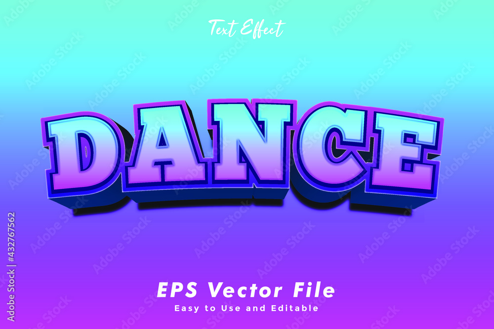 dance text effect editable easy use typography effect