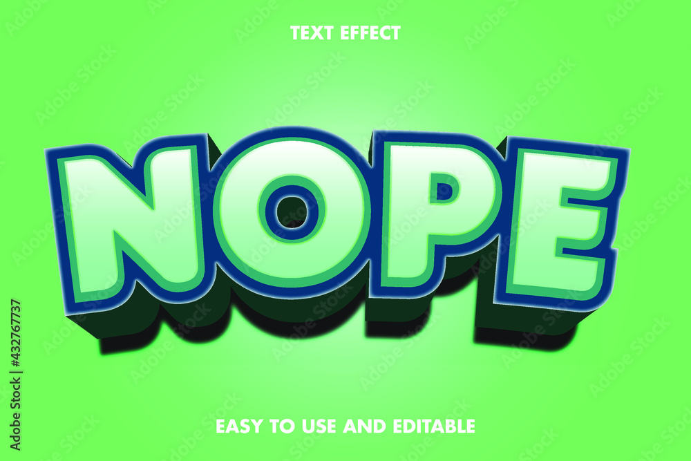 nope text effect easy use editable nope text effect easy use editable