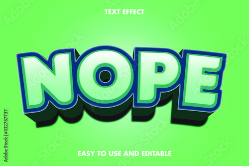 nope text effect easy use editable