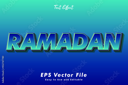 ramadan text effect editable easy use typography effect