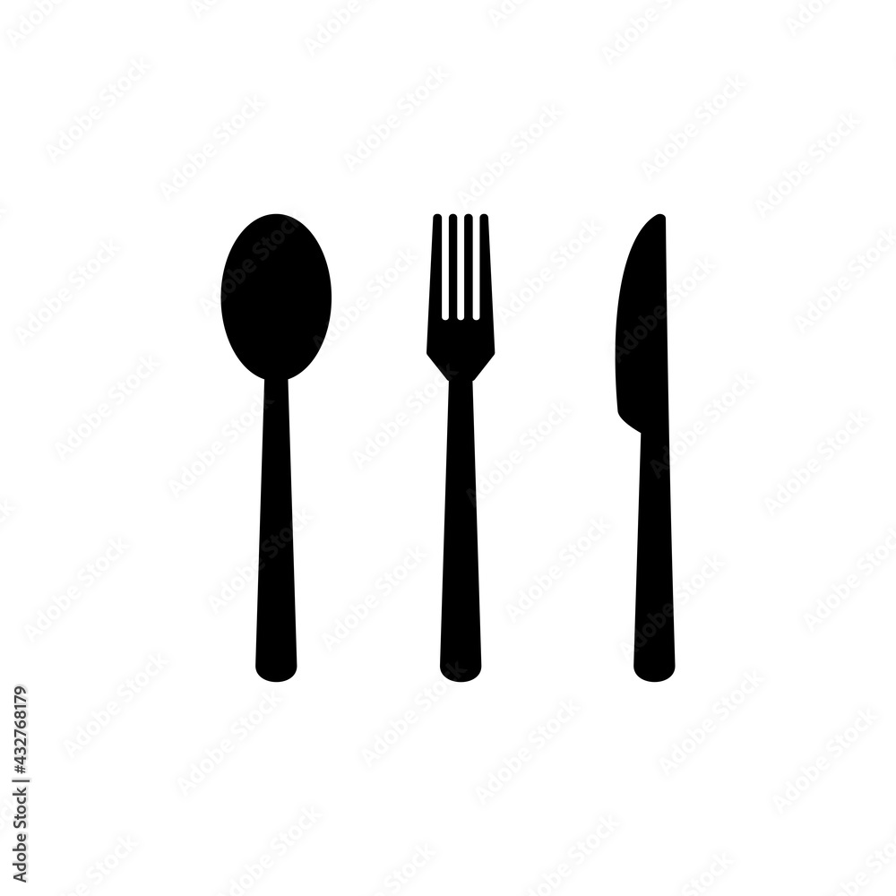 spoon, fork and knife icon vector sign symbol spoon, fork and knife icon vector sign symbol