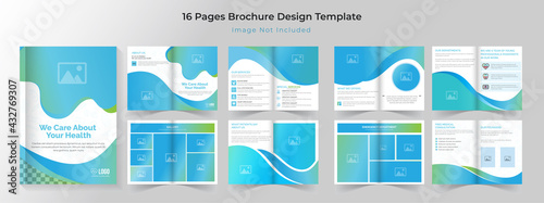 professional medical brochure template is perfect for the publication of a complete and professional annual report.
