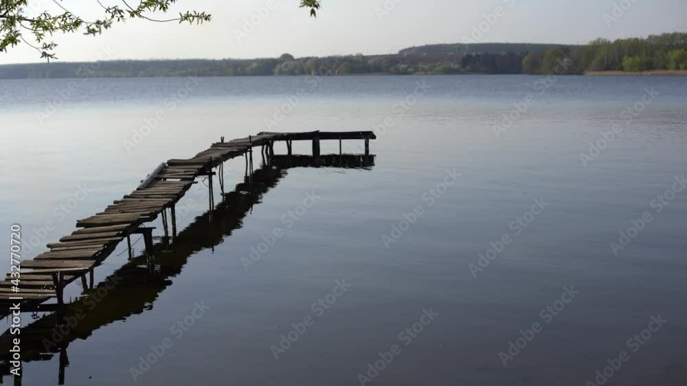 pier, wooden platform panton by the river. pier, wooden platform panton by the river.