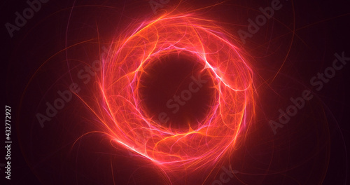 3D rendering abstract round light background