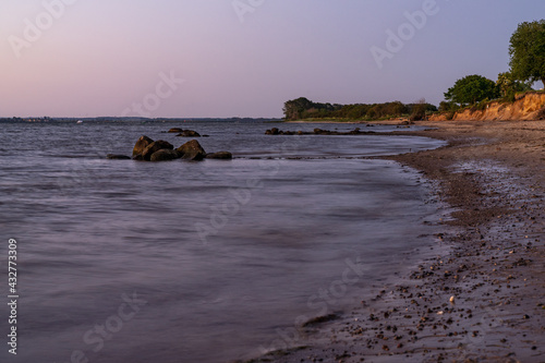 Fototapeta Naklejka Na Ścianę i Meble -  Evening at the Baltic Sea, with the beach in Zierow, Mecklenburg-Western Pomerania, Germany