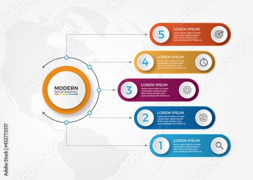 Organization chart infographic design template. vector abstract 3d paper infographic elements. Colorful business infographics. isolated on white background