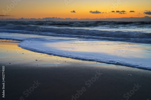 Beautiful beach and sunset background