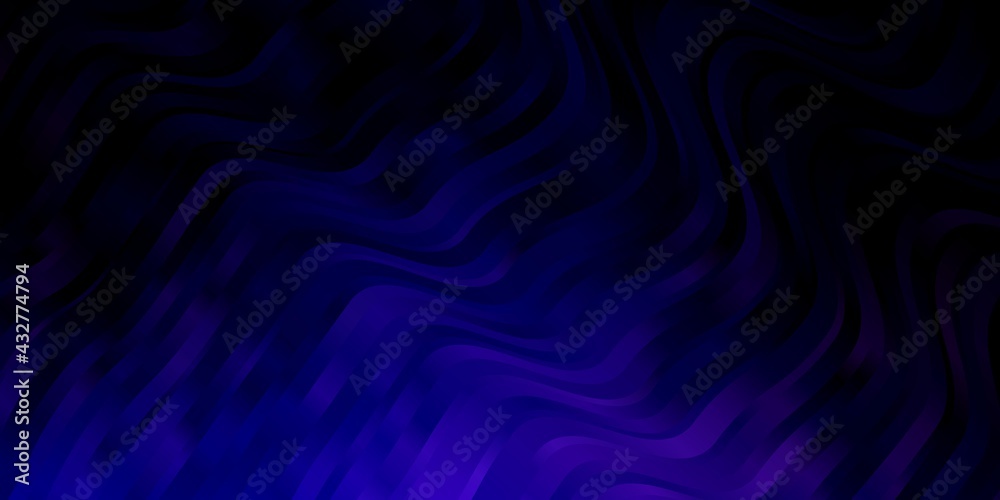 Obraz premium Light Pink, Blue vector template with curves.