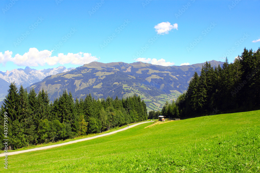 View of idyllic mountain scenery in the Alps, Austria