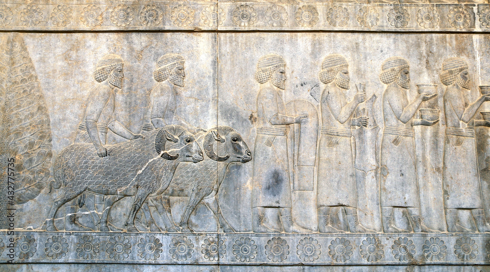 Bas-relief with foreign ambassadors, Persepolis, Iran