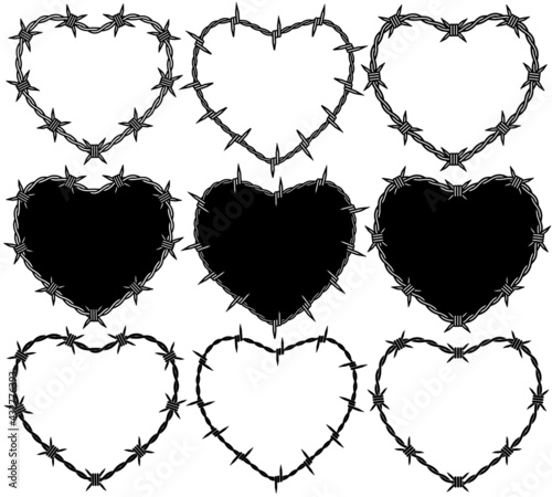 Valentine Hearts, Roses, Flower Monogram and Elements for Decorations