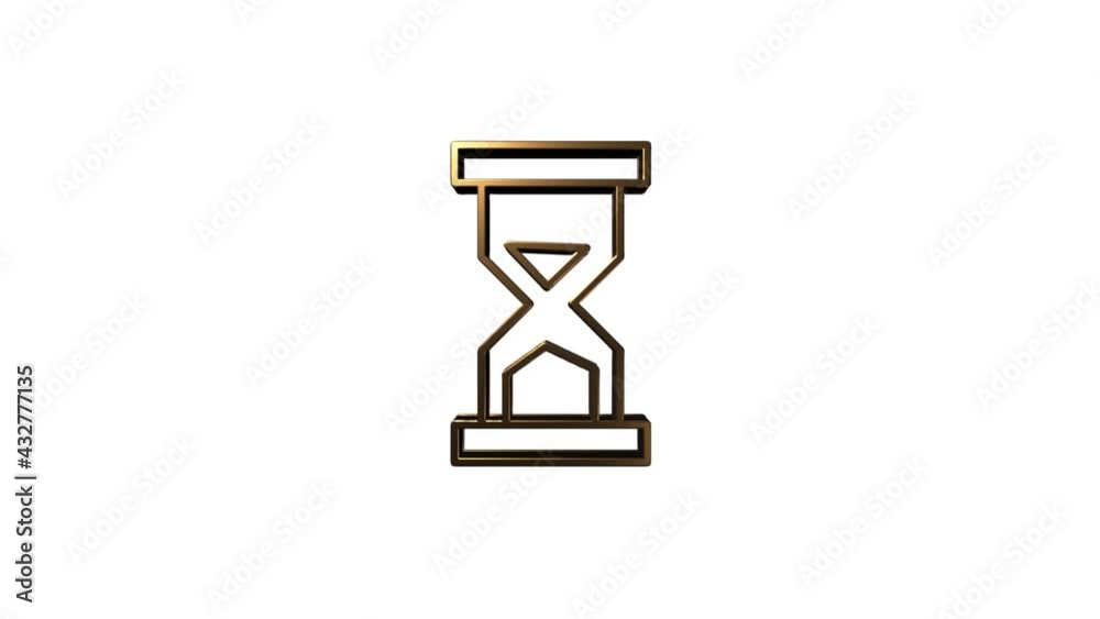 Business 3D gold icon. Marketing network. Money line icon. Motion graphics. Business 3D gold icon. Marketing network. Money line icon. Motion graphics.