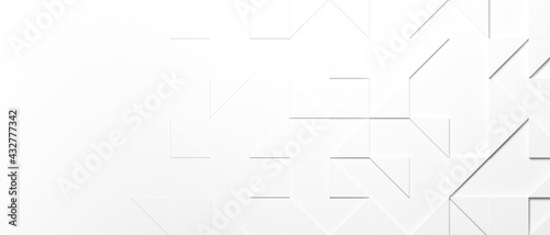 white triangles background wallpaper banner with copy space