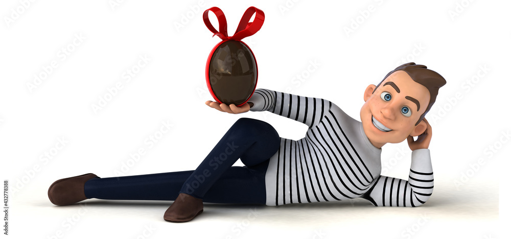 Fun 3D cartoon casual character