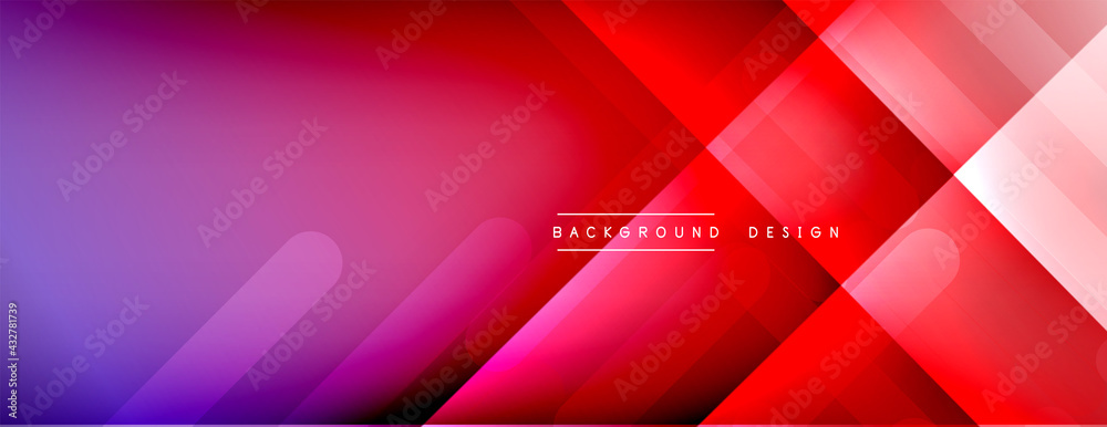 Fototapeta premium Dynamic lines abstract background. 3D shadow effects and fluid gradients. Modern overlapping forms