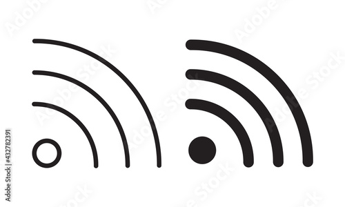 Wifi icon, Wireless icon vector