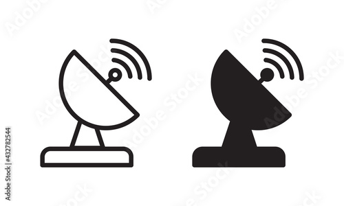 Radio Tower icon, antena Wireless sign vector