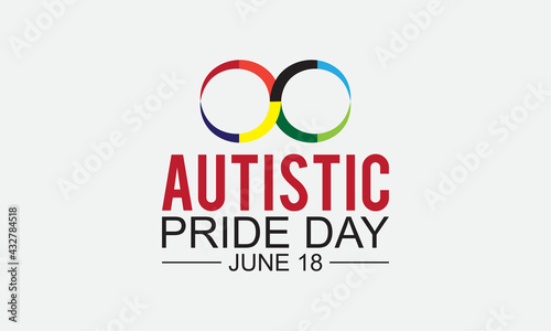 Autistic Pride Day Awareness Concept Observed on June 18 Every Year. Autistic Template for background, Banner, Poster, Card Awareness Campaign.