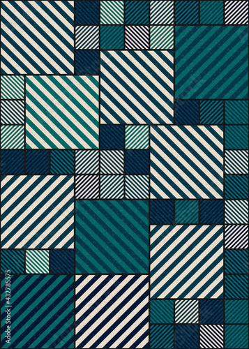 Abstract Geometric Pattern generative computational art illustration