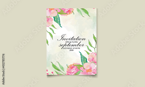 Watercolor Floral Wedding Card Set