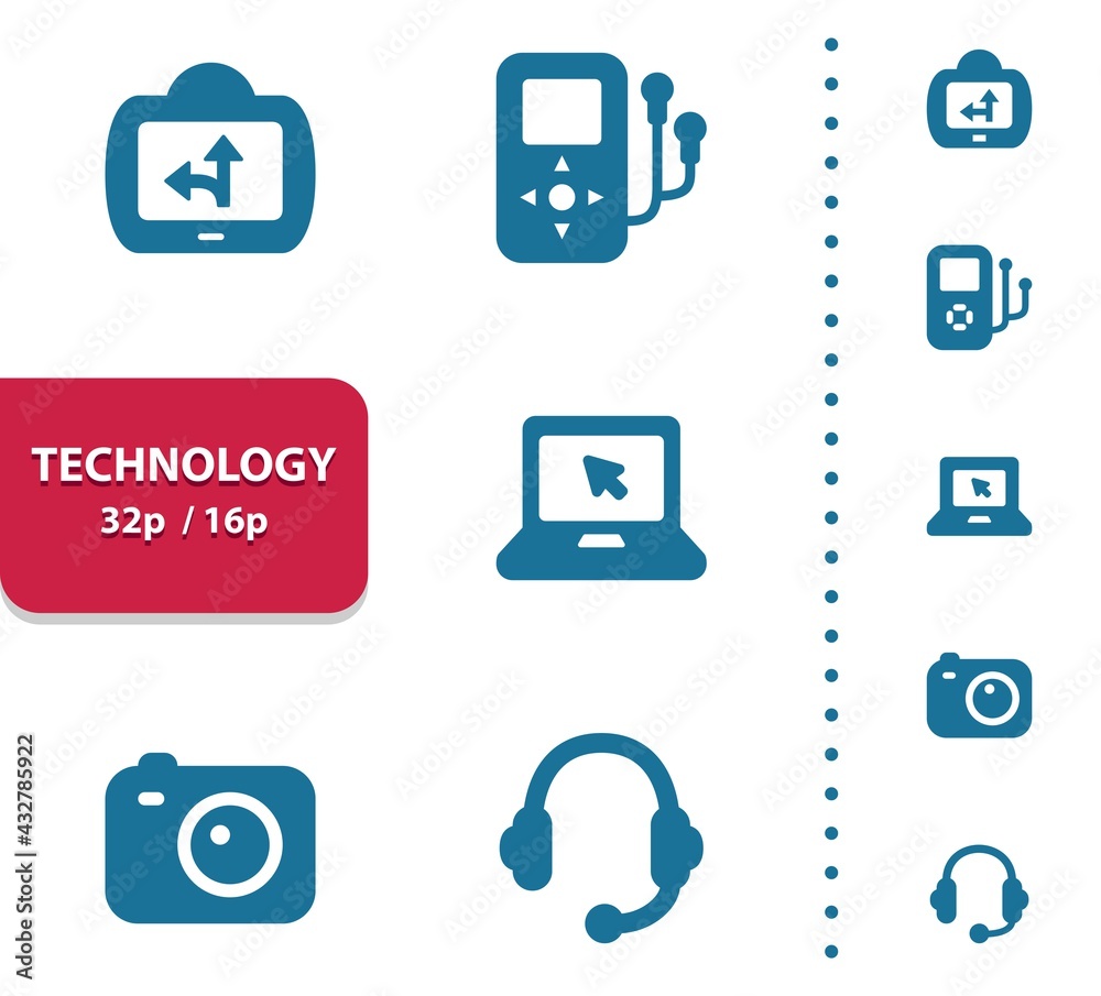 Technology, Devices, Electronics Icons Technology, Devices, Electronics Icons