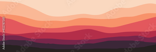 landscape mountain scenery vector illustration for pattern background, wallpaper, background template, and backdrop design