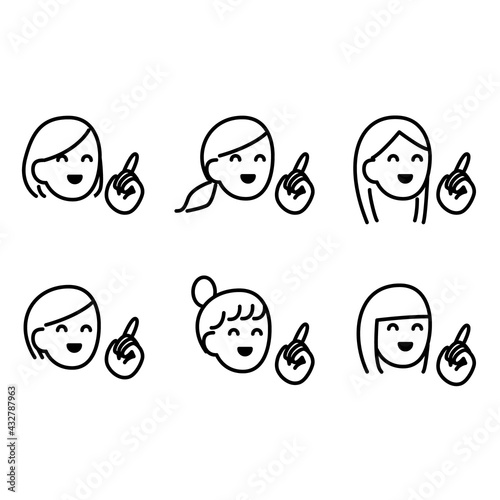指差しする人イラスト素材