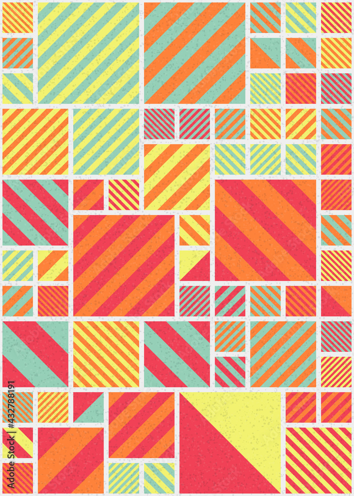 Abstract Geometric Pattern generative computational art illustration