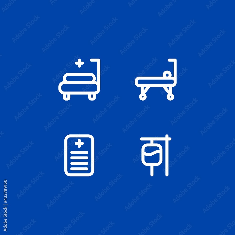 Medical Bed Recipe Icon Set Illustration Design Template Medical Bed Recipe Icon Set Illustration Design Template