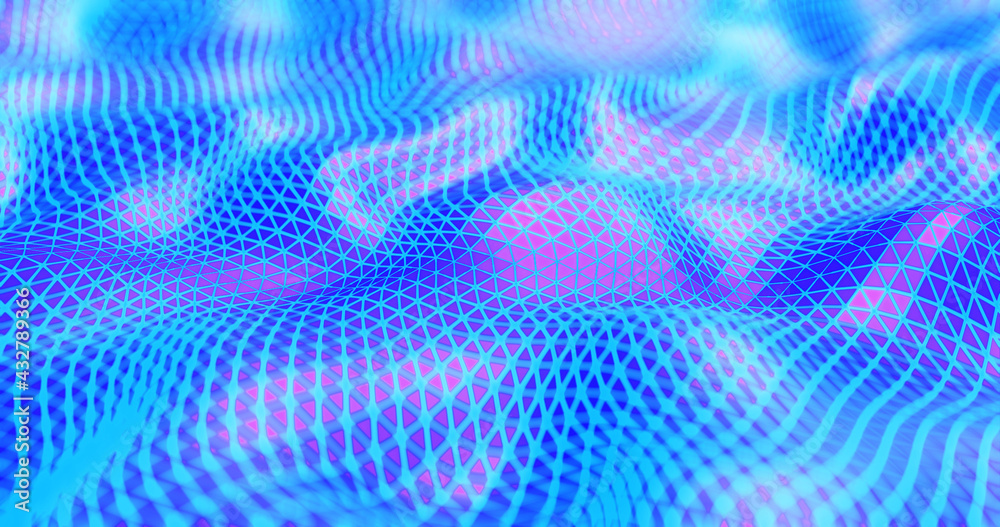 Neon geometric abstract background. 3d render Neon geometric abstract background. 3d render