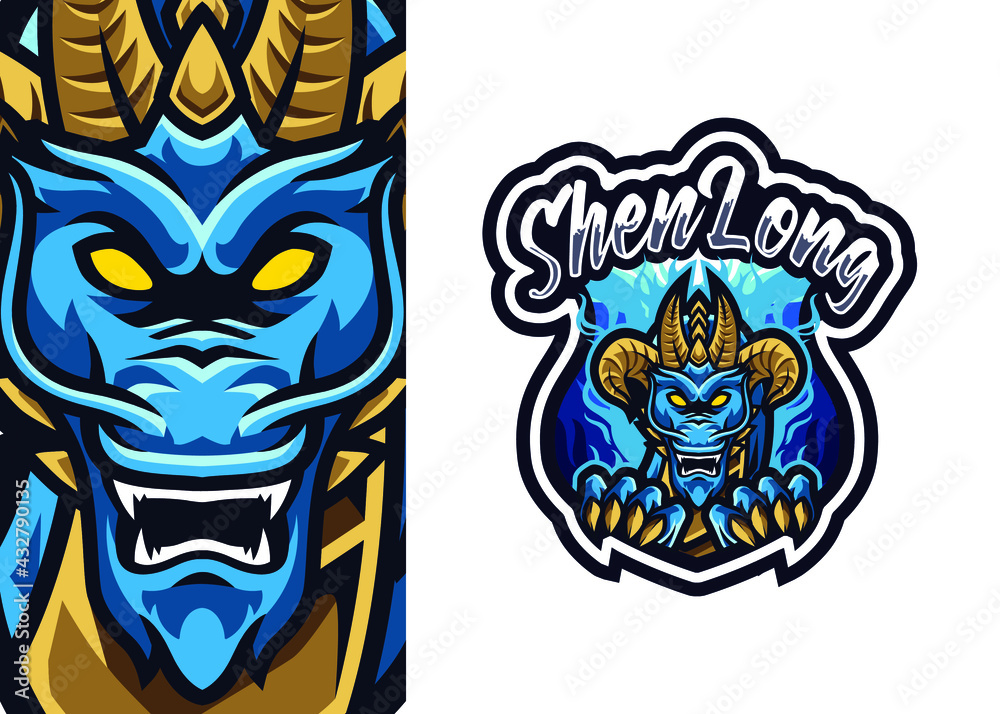 Dragon Mascot Logo Esport Illustration Dragon Mascot Logo Esport Illustration